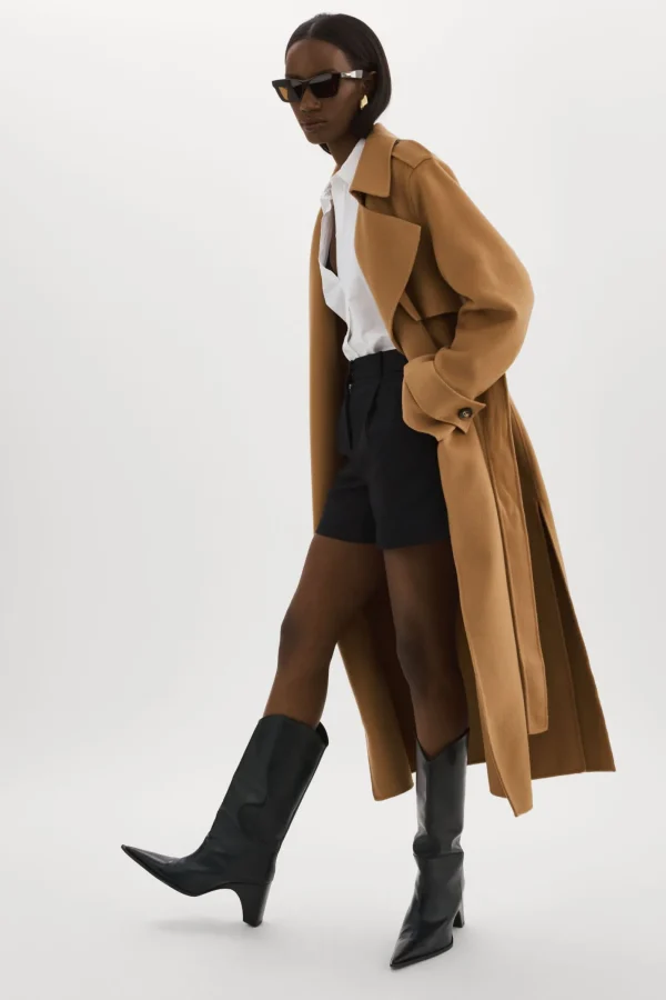 LAMARQUE Coats&Jackets | MARGARET | Wool Trench Coat Camel