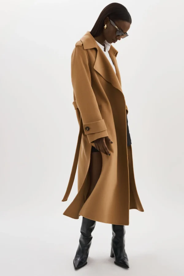 LAMARQUE Coats&Jackets | MARGARET | Wool Trench Coat Camel