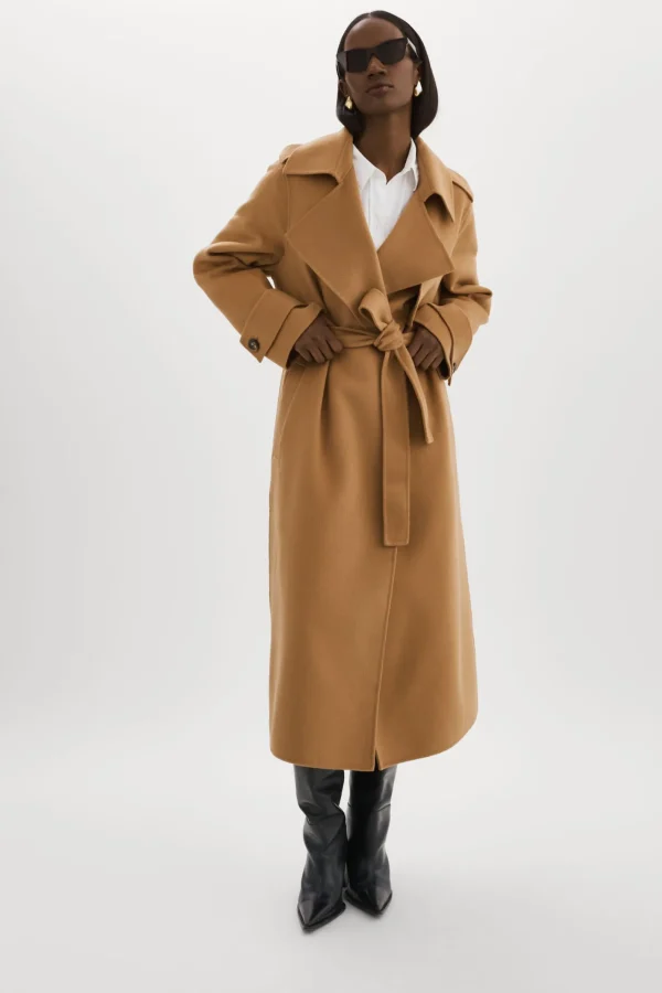 LAMARQUE Coats&Jackets | MARGARET | Wool Trench Coat Camel