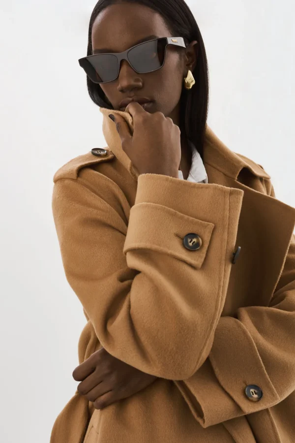 LAMARQUE Coats&Jackets | MARGARET | Wool Trench Coat Camel