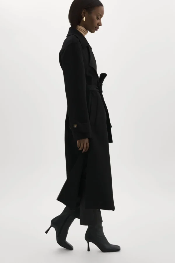 LAMARQUE Coats&Jackets | MARGARET | Wool Trench Coat Black