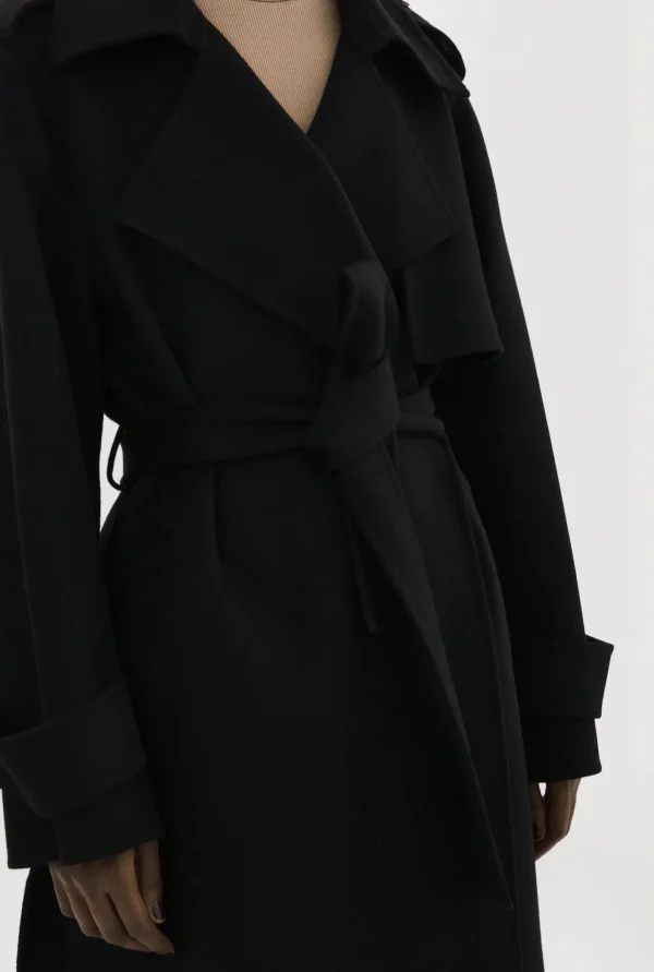 LAMARQUE Coats&Jackets | MARGARET | Wool Trench Coat Black