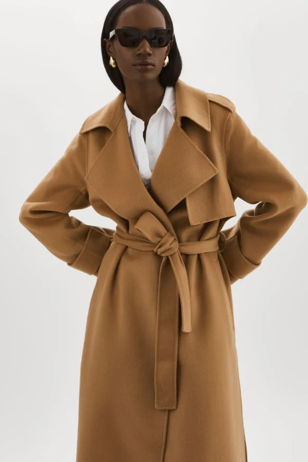 LAMARQUE Coats&Jackets | MARGARET | Wool Trench Coat Camel