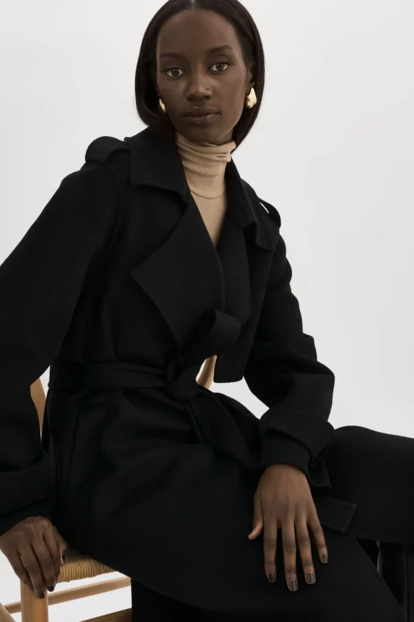 LAMARQUE Coats&Jackets | MARGARET | Wool Trench Coat Black