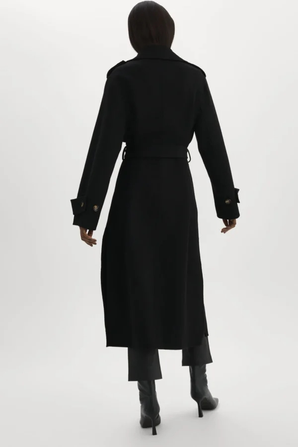 LAMARQUE Coats&Jackets | MARGARET | Wool Trench Coat Black