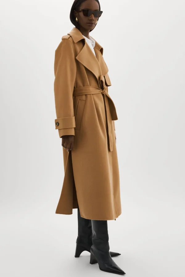 LAMARQUE Coats&Jackets | MARGARET | Wool Trench Coat Camel