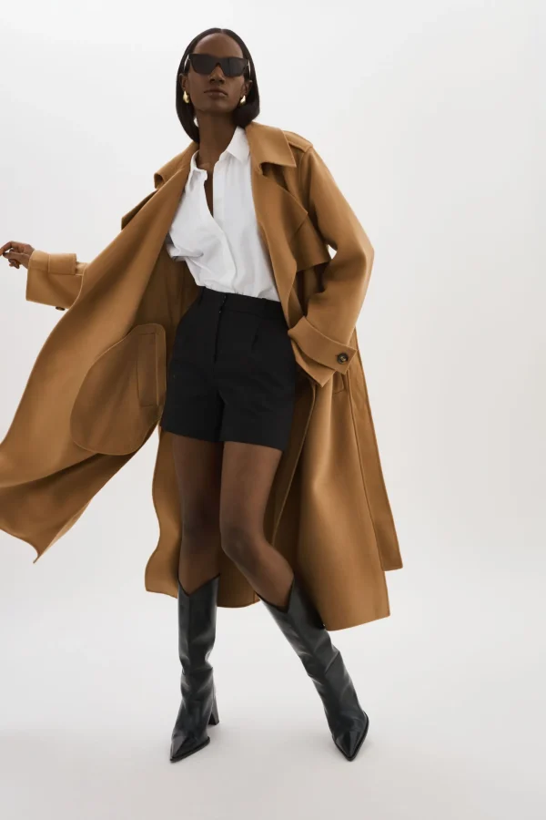 LAMARQUE Coats&Jackets | MARGARET | Wool Trench Coat Camel