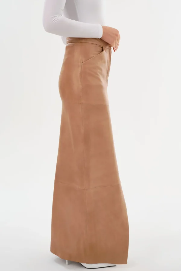 LAMARQUE Skirts | MARIETTE | Leather Maxi Skirt Camel