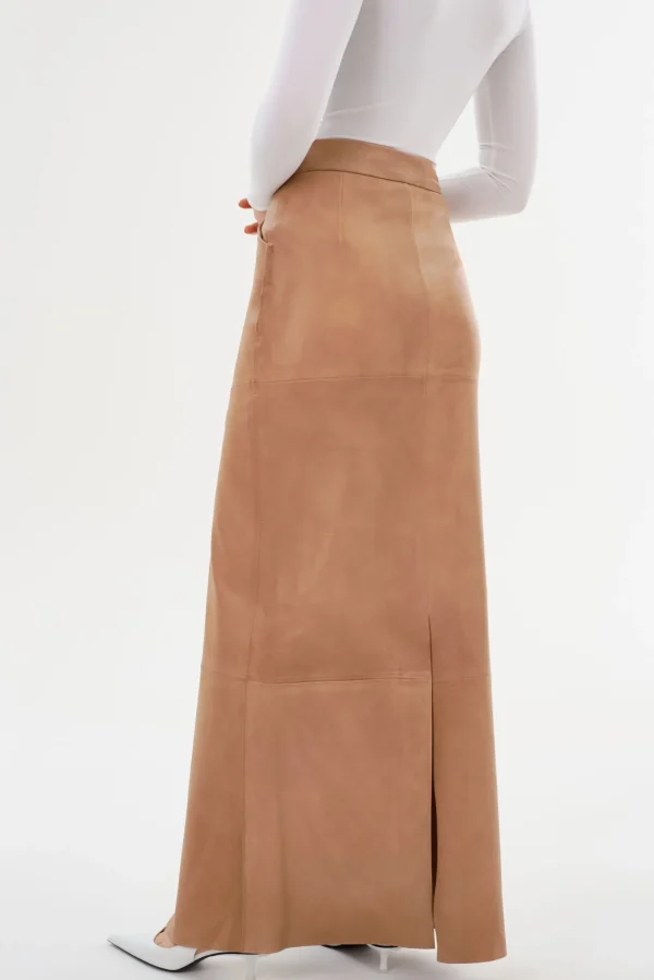 LAMARQUE Skirts | MARIETTE | Leather Maxi Skirt Camel