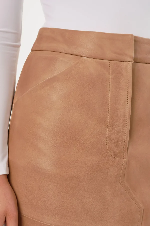 LAMARQUE Skirts | MARIETTE | Leather Maxi Skirt Camel