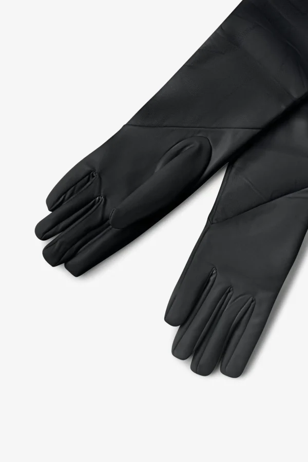 LAMARQUE Accessories | MARILYN | Faux Leather And Tulle Gloves Black