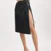 LAMARQUE Skirts | MARISSA | Leather Tie Skirt Black
