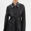 LAMARQUE Coats&Jackets | Leather Jackets | MARLOWE | Leather Trench Coat Black