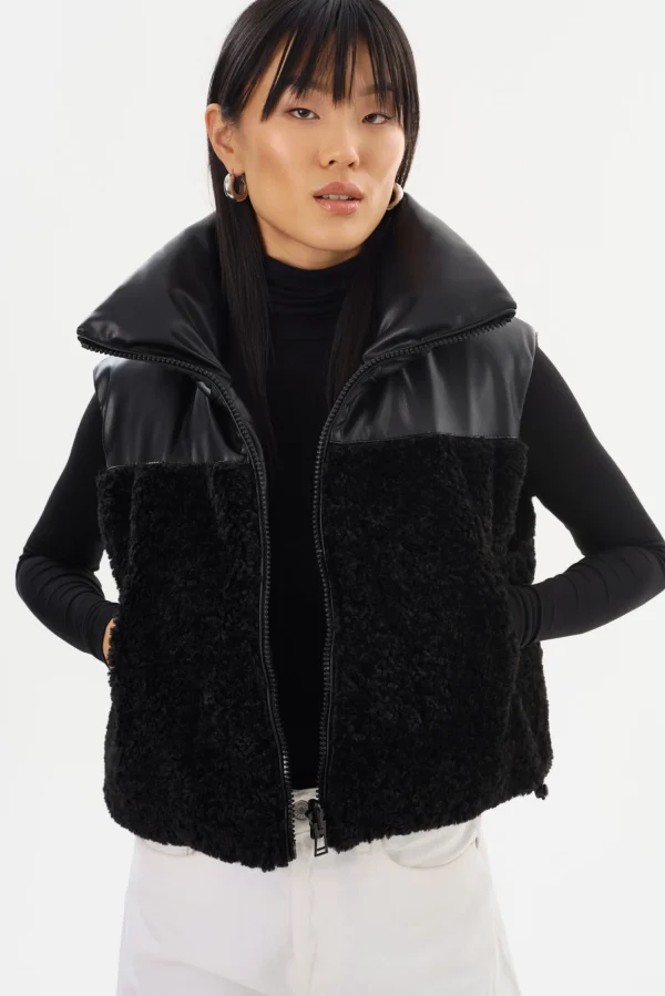 LAMARQUE Coats&Jackets | MELICIA | Reversible Puffer Vest Black / Black