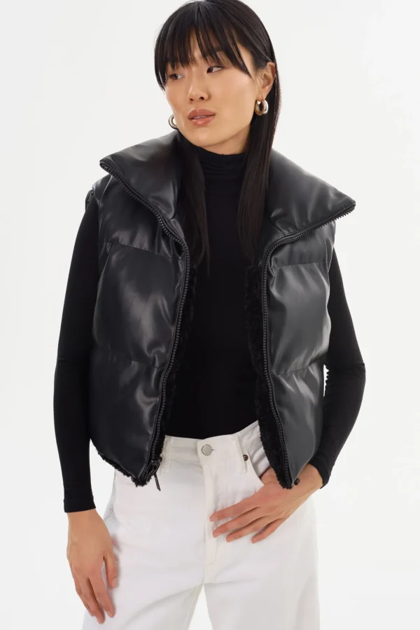 LAMARQUE Coats&Jackets | MELICIA | Reversible Puffer Vest Black / Black