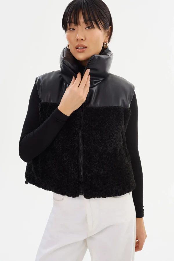 LAMARQUE Coats&Jackets | MELICIA | Reversible Puffer Vest Black / Black