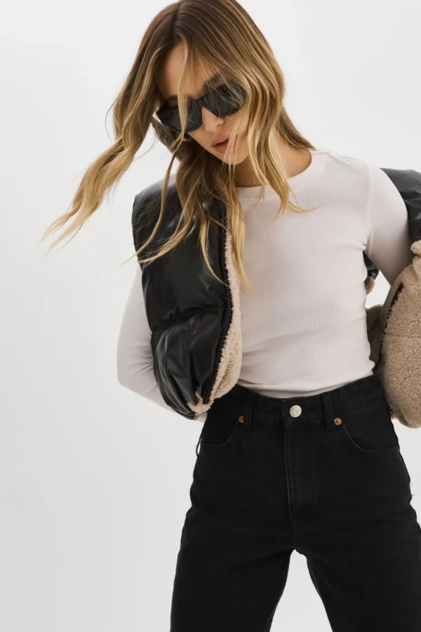 LAMARQUE Coats&Jackets | MELICIA | Reversible Puffer Vest Black/Ecru