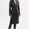 LAMARQUE Leather Jackets | MIRANDA | Leather Trench Coat Black