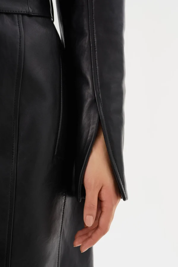 LAMARQUE Leather Jackets | MIRANDA | Leather Trench Coat Black
