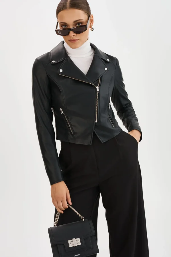 LAMARQUE Leather Jackets | MONICA | Faux Leather Jacket Black