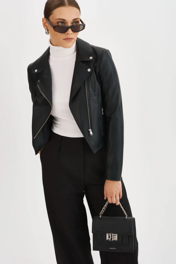 LAMARQUE Leather Jackets | MONICA | Faux Leather Jacket Black