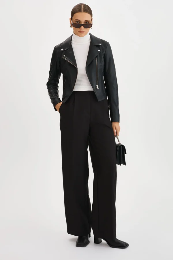 LAMARQUE Leather Jackets | MONICA | Faux Leather Jacket Black