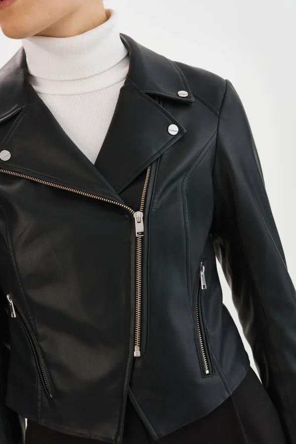 LAMARQUE Leather Jackets | MONICA | Faux Leather Jacket Black