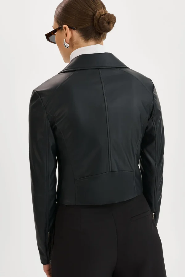 LAMARQUE Leather Jackets | MONICA | Faux Leather Jacket Black