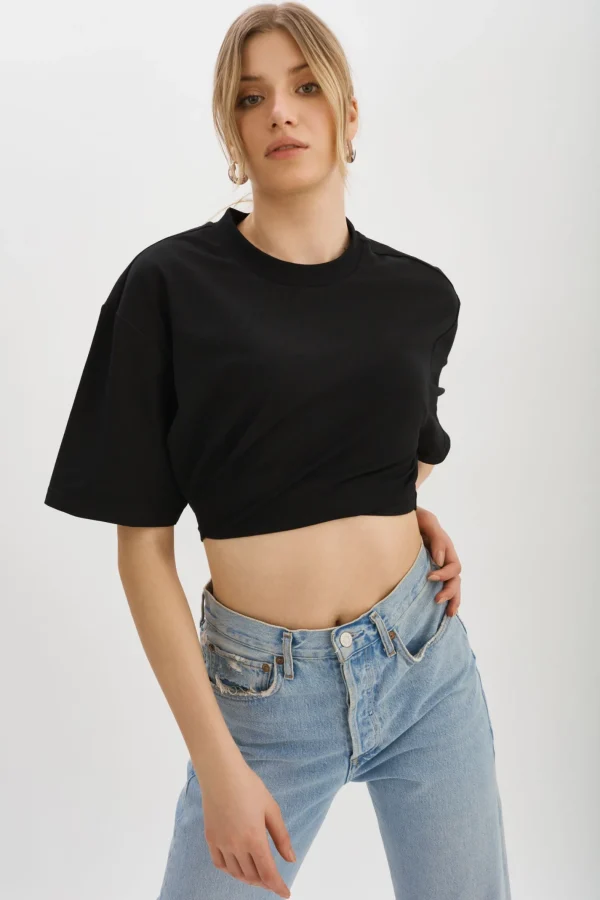 LAMARQUE Tops | NAIA | Cropped Tee Black