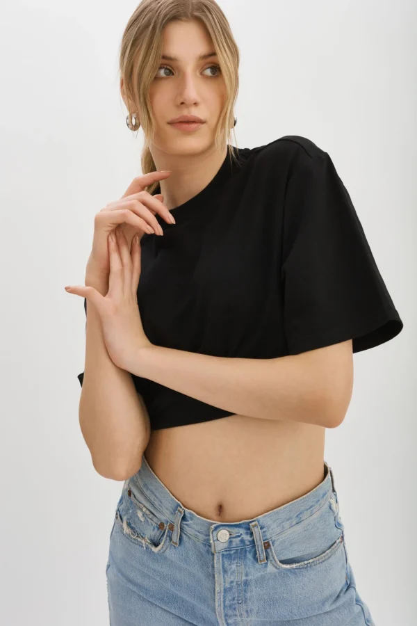 LAMARQUE Tops | NAIA | Cropped Tee Black