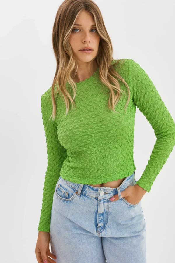 LAMARQUE Tops | NANDRA | Longsleeve Top Kelly Green