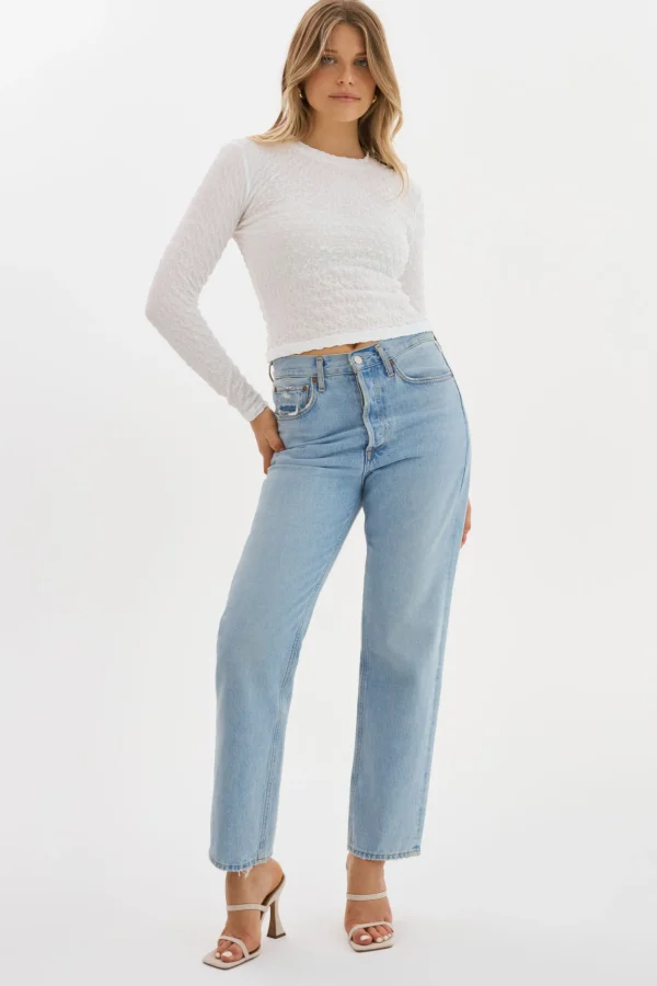 LAMARQUE Tops | NANDRA | Longsleeve Top White