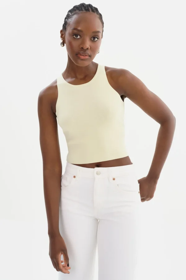LAMARQUE Tops | NEVINA | Knit Tank Top Lemon Icing