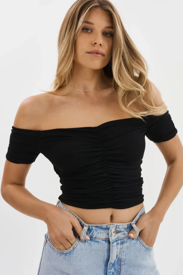 LAMARQUE Tops | NINA | Ruched Top Black