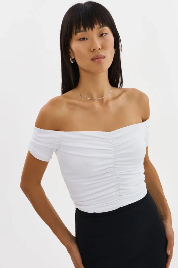 LAMARQUE Tops | NINA | Ruched Top White