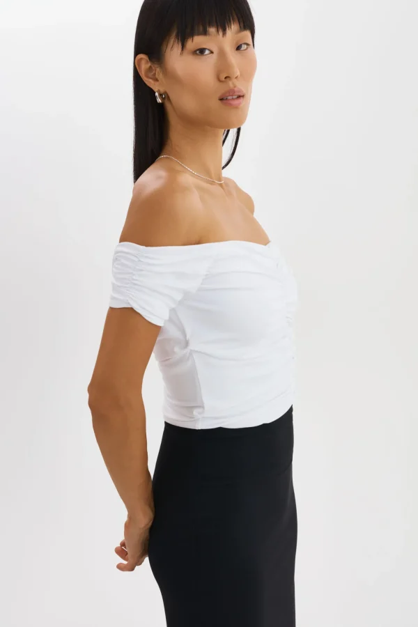 LAMARQUE Tops | NINA | Ruched Top White