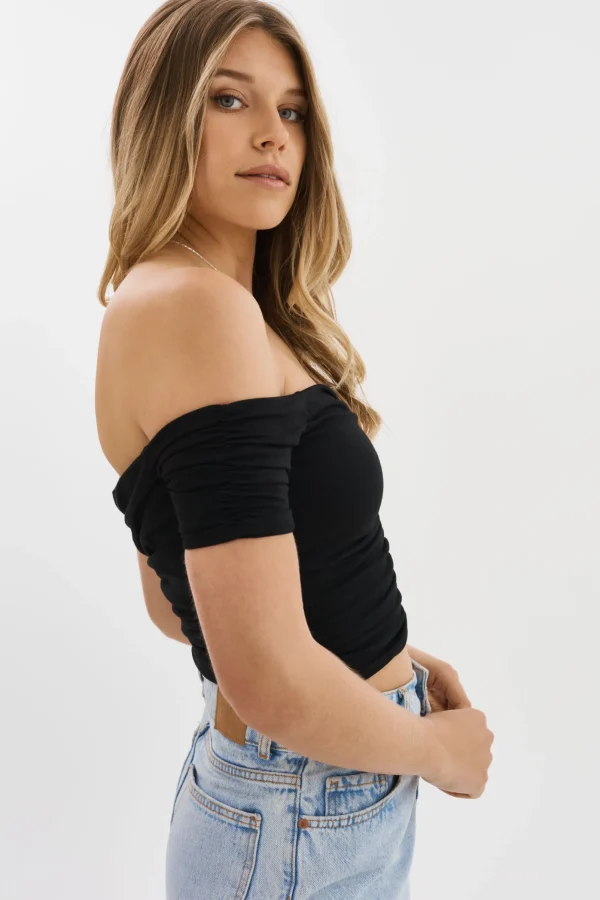 LAMARQUE Tops | NINA | Ruched Top Black