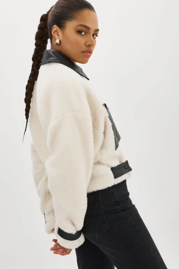 LAMARQUE Coats&Jackets | NOLA | Sherpa Jacket Off White