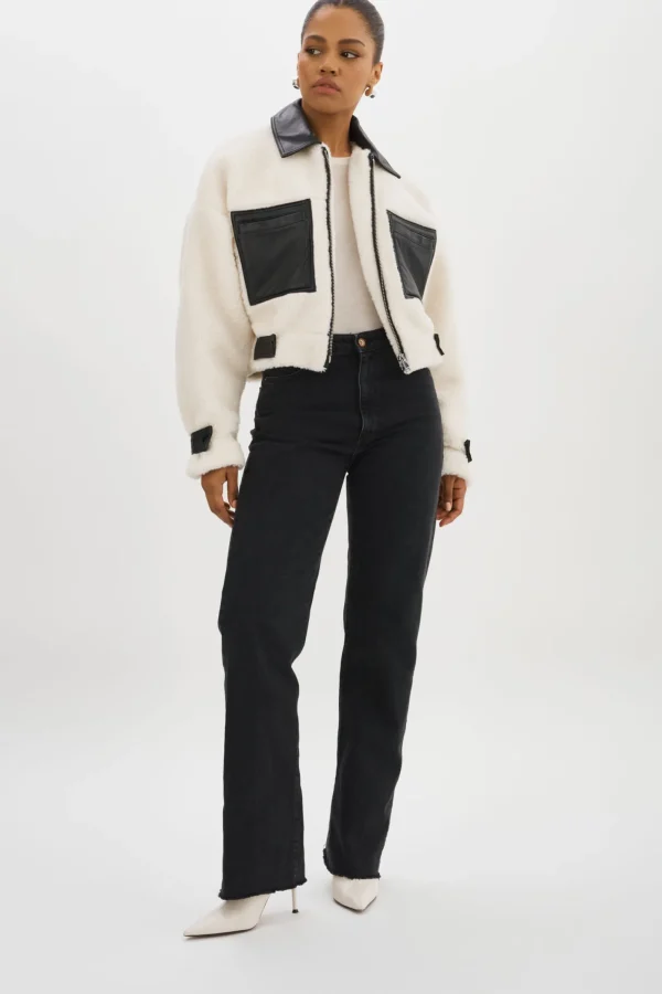 LAMARQUE Coats&Jackets | NOLA | Sherpa Jacket Off White