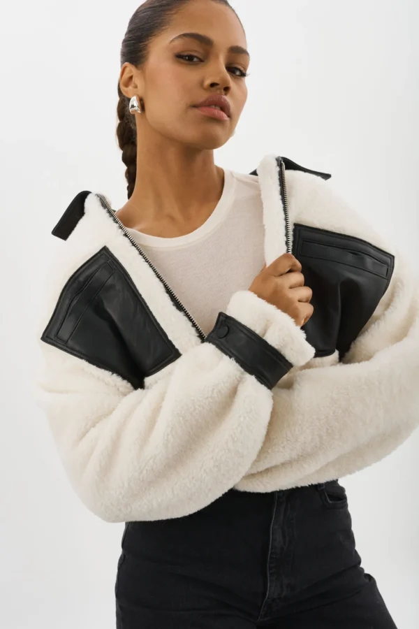 LAMARQUE Coats&Jackets | NOLA | Sherpa Jacket Off White