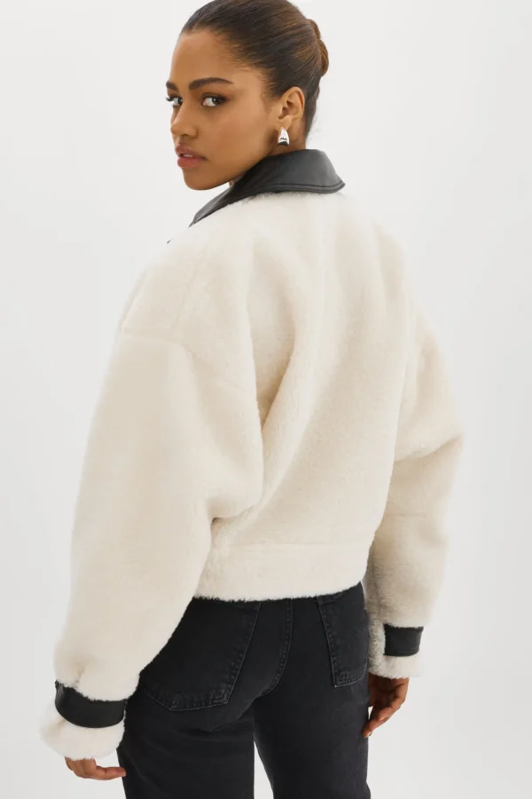 LAMARQUE Coats&Jackets | NOLA | Sherpa Jacket Off White