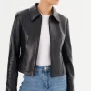 LAMARQUE Leather Jackets | OCEANA | Fitted Leather Jacket Black