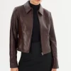 LAMARQUE Leather Jackets | OCEANA | Fitted Leather Jacket Mahogany