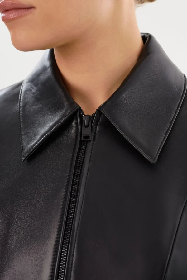 LAMARQUE Leather Jackets | OCEANA | Fitted Leather Jacket Black