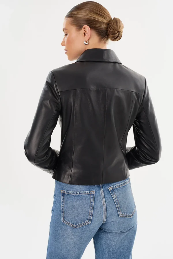LAMARQUE Leather Jackets | OCEANA | Fitted Leather Jacket Black