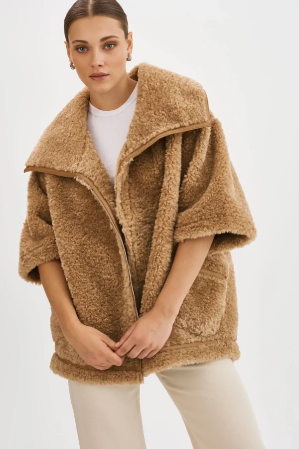 LAMARQUE Coats&Jackets | OHANNA | Sherpa Coat CARAMEL