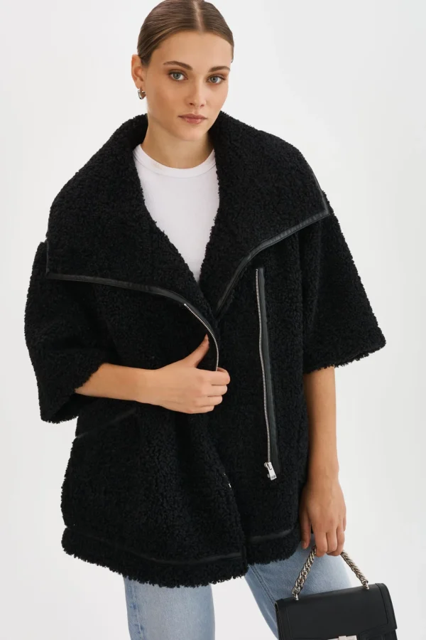 LAMARQUE Coats&Jackets | OHANNA | Sherpa Coat Black