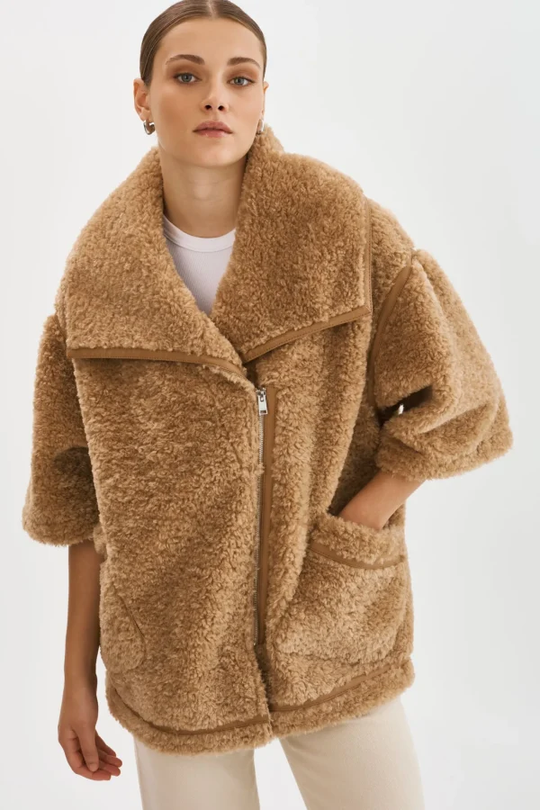 LAMARQUE Coats&Jackets | OHANNA | Sherpa Coat CARAMEL