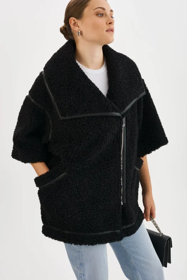 LAMARQUE Coats&Jackets | OHANNA | Sherpa Coat Black