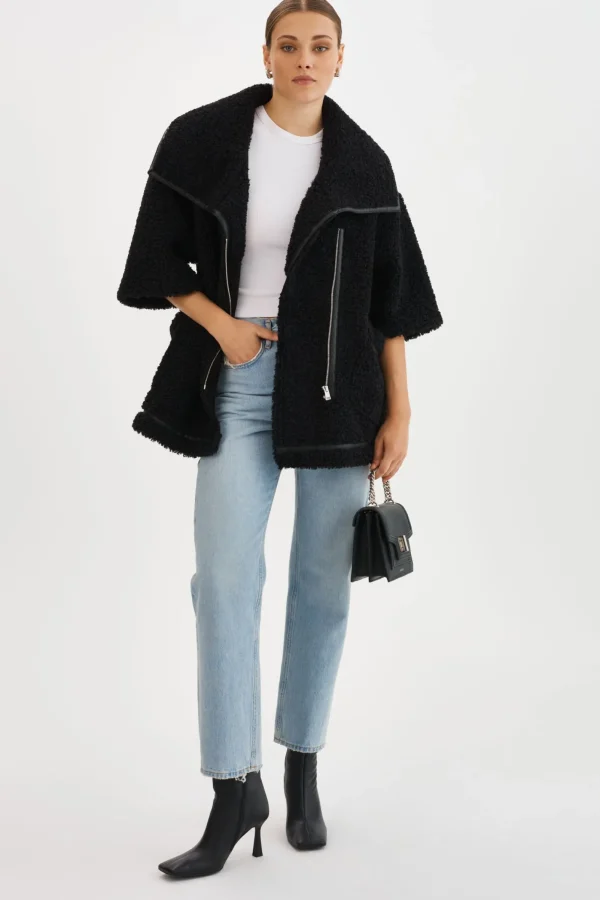 LAMARQUE Coats&Jackets | OHANNA | Sherpa Coat Black